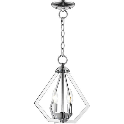 Silver Two Light Metal Dimmable Chandelier With Shades HomeRoots