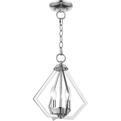 Silver Two Light Metal Dimmable Chandelier With Shades HomeRoots