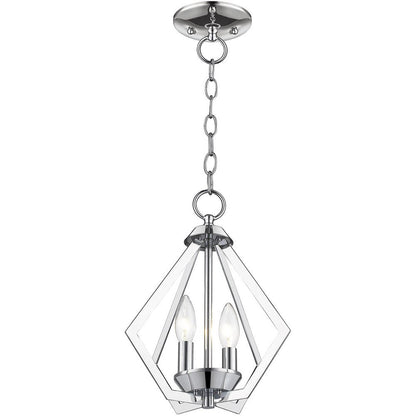 Silver Two Light Metal Dimmable Chandelier With Shades HomeRoots