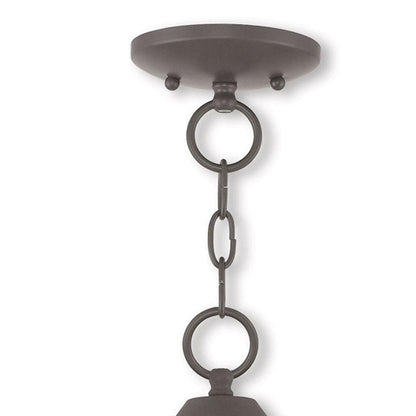 Bronze Two Light Metal Dimmable Chandelier With Shades HomeRoots