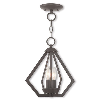 Bronze Two Light Metal Dimmable Chandelier With Shades HomeRoots