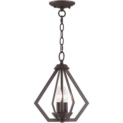 Bronze Two Light Metal Dimmable Chandelier With Shades HomeRoots
