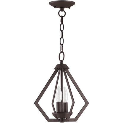 Bronze Two Light Metal Dimmable Chandelier With Shades HomeRoots