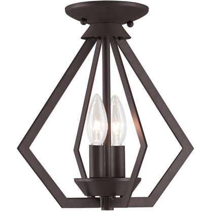 Bronze Two Light Metal Dimmable Chandelier With Shades HomeRoots