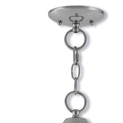 Silver Three Light Metal Dimmable Chandelier With Shades HomeRoots