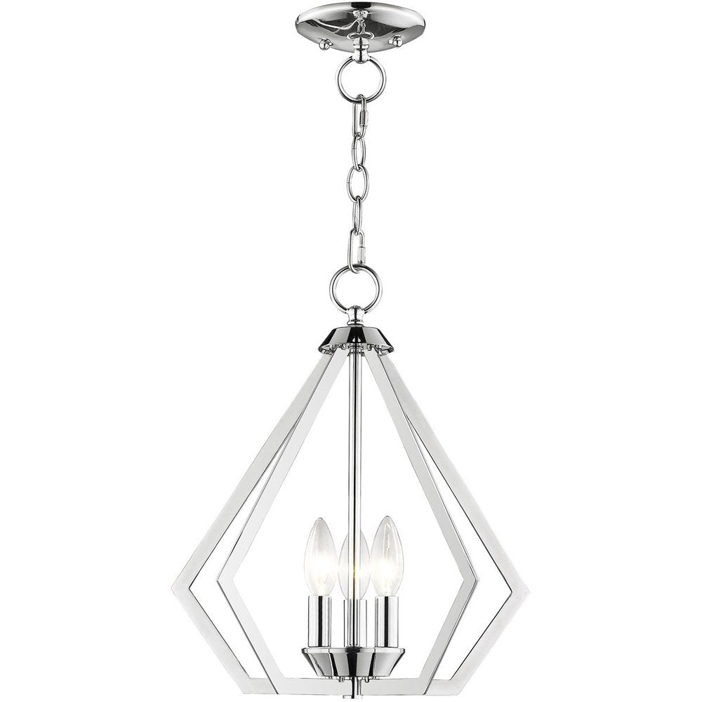 Silver Three Light Metal Dimmable Chandelier With Shades HomeRoots