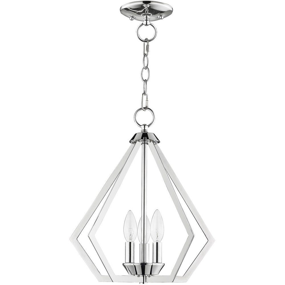 Silver Three Light Metal Dimmable Chandelier With Shades HomeRoots