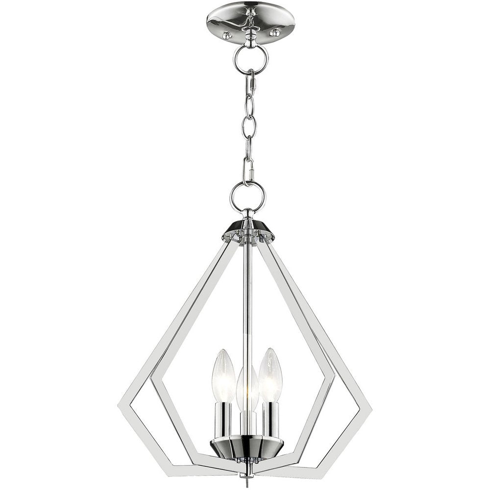 Silver Three Light Metal Dimmable Chandelier With Shades HomeRoots