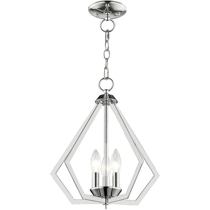 Silver Three Light Metal Dimmable Chandelier With Shades HomeRoots