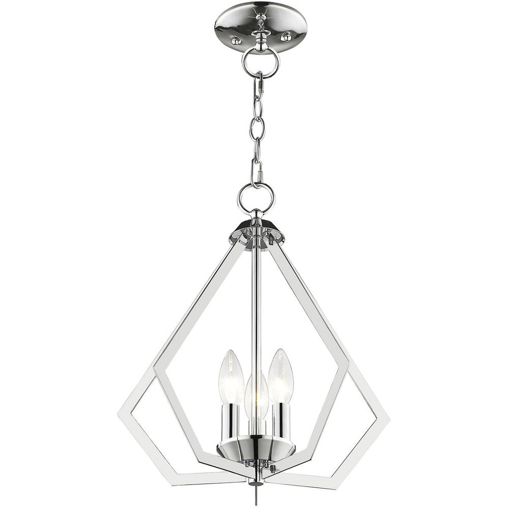 Silver Three Light Metal Dimmable Chandelier With Shades HomeRoots