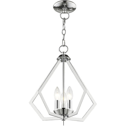 Silver Three Light Metal Dimmable Chandelier With Shades HomeRoots