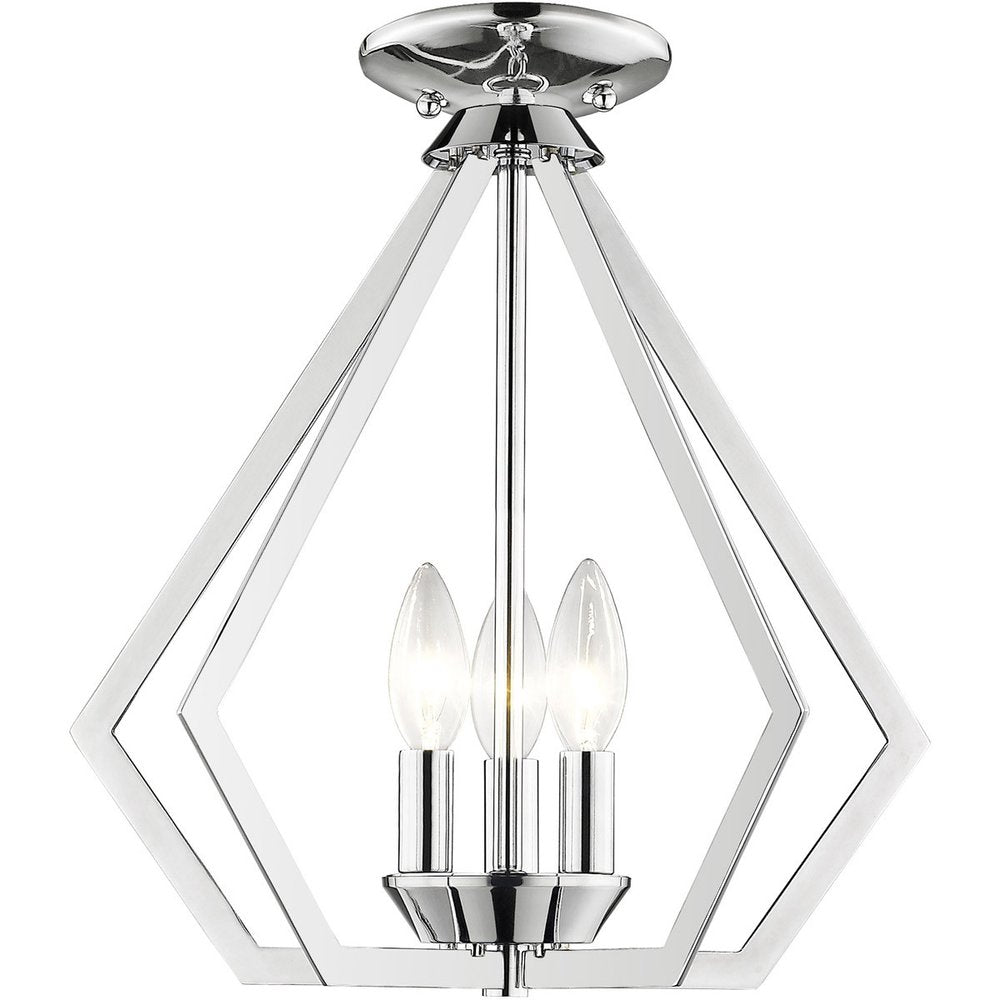 Silver Three Light Metal Dimmable Chandelier With Shades HomeRoots
