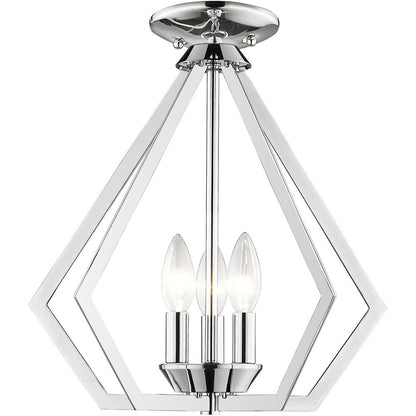 Silver Three Light Metal Dimmable Chandelier With Shades HomeRoots