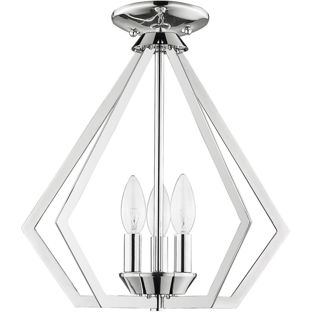 Silver Three Light Metal Dimmable Chandelier With Shades HomeRoots