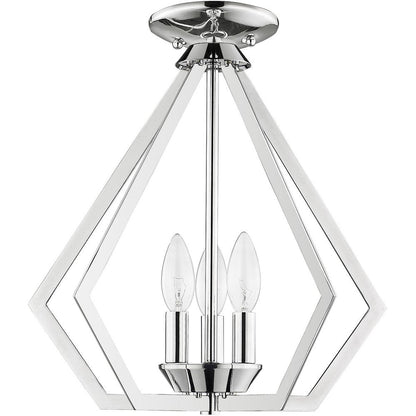 Silver Three Light Metal Dimmable Chandelier With Shades HomeRoots