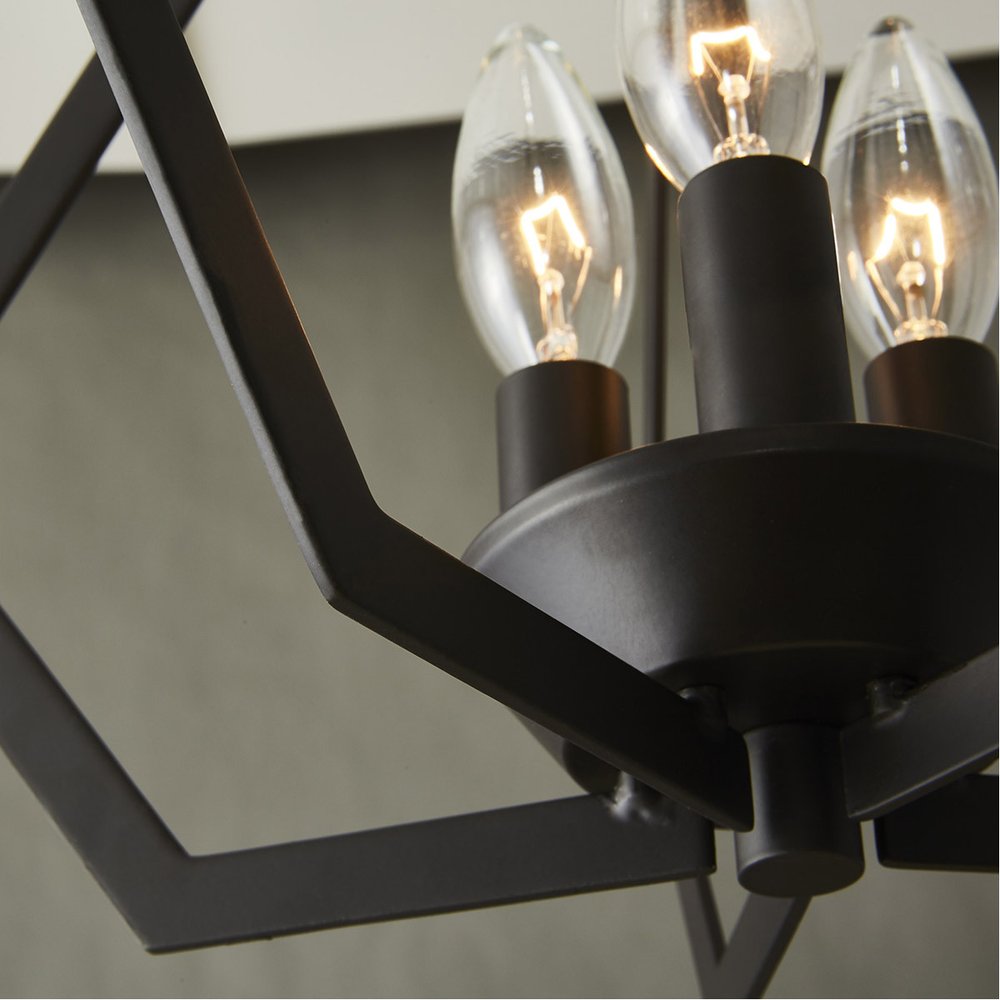 Bronze Three Light Metal Dimmable Chandelier With Shades HomeRoots