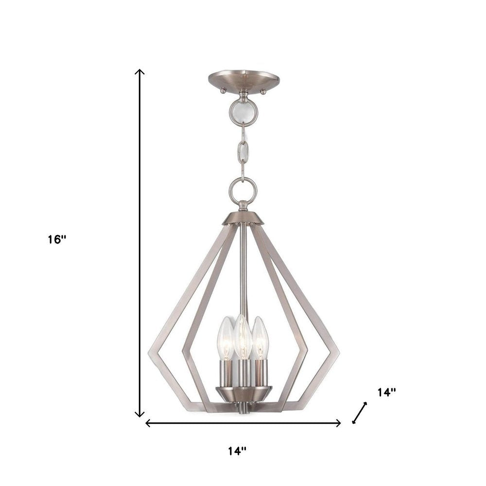 Three Light Dimmable Chandelier With Shades HomeRoots
