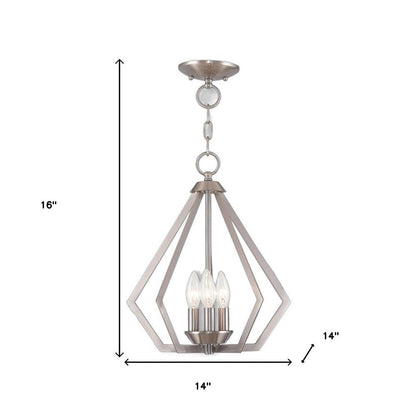 Three Light Dimmable Chandelier With Shades HomeRoots