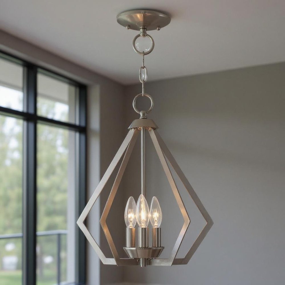 Three Light Dimmable Chandelier With Shades HomeRoots
