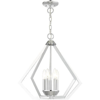 Silver Five Light Metal Dimmable Chandelier With Shades HomeRoots