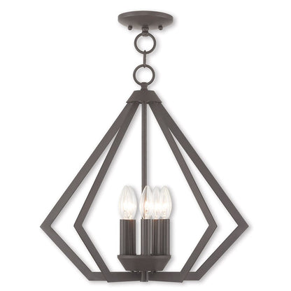Bronze Five Light Metal Dimmable Chandelier With Shades HomeRoots