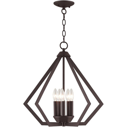 Bronze Five Light Metal Dimmable Chandelier With Shades HomeRoots
