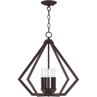 Bronze Five Light Metal Dimmable Chandelier With Shades HomeRoots