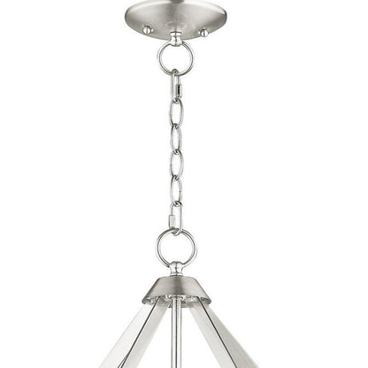 Nickel Five Light Metal Dimmable Chandelier With Shades HomeRoots
