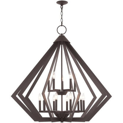 Bronze Multi Light Metal Dimmable Chandelier With Shades HomeRoots