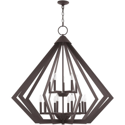 Bronze Multi Light Metal Dimmable Chandelier With Shades HomeRoots