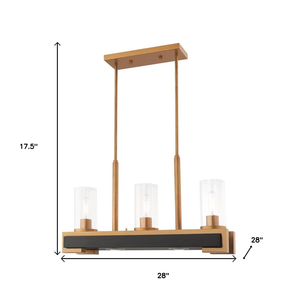 Gold Two Light Metal Dimmable Chandelier With Shades HomeRoots