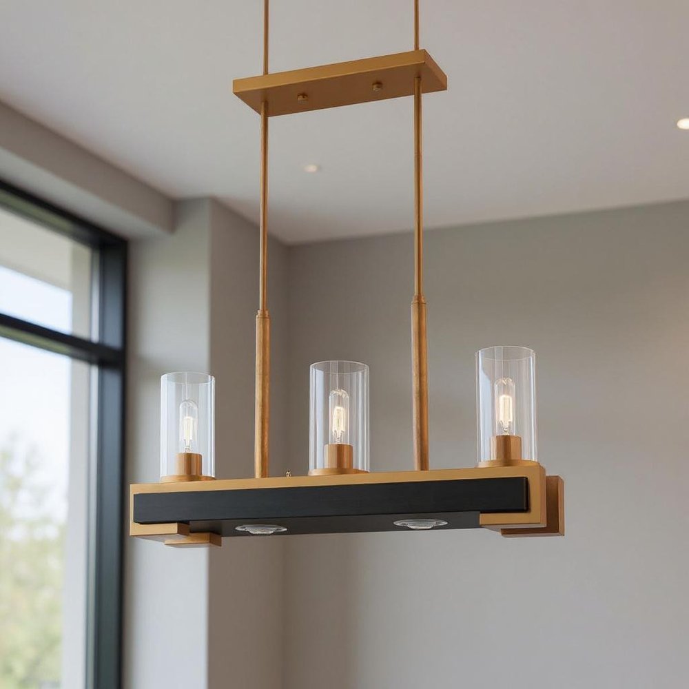 Gold Two Light Metal Dimmable Chandelier With Shades HomeRoots