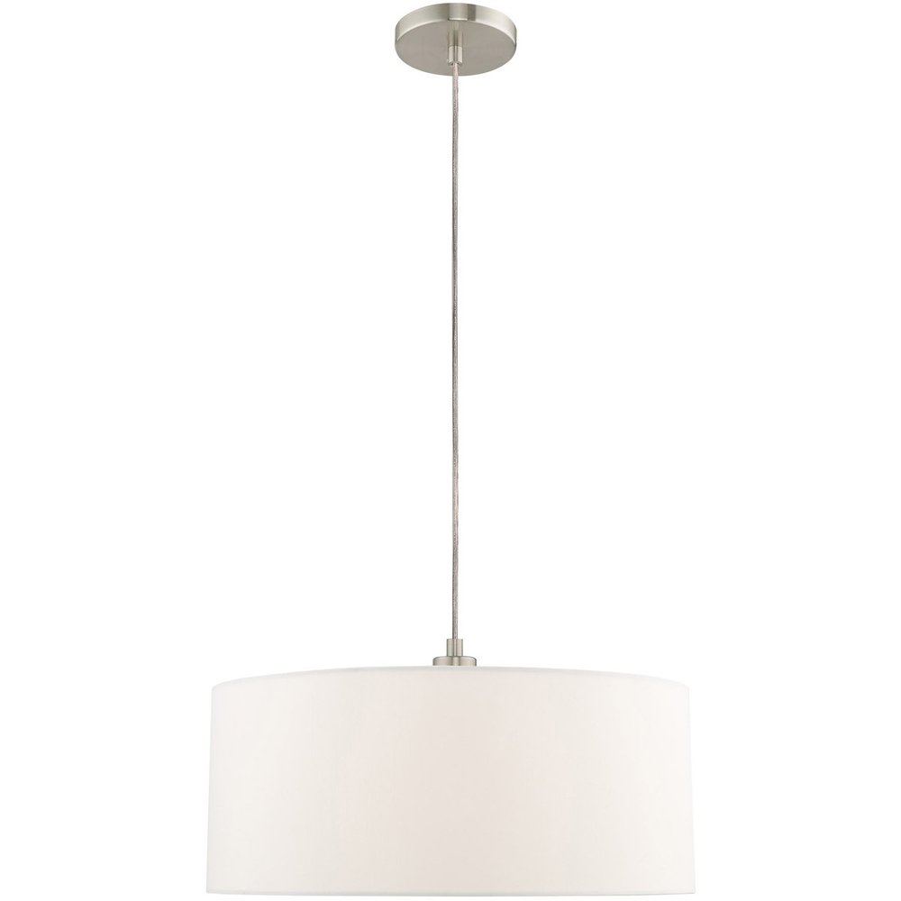 Nickel Metal Dimmable Chandelier With Shades HomeRoots