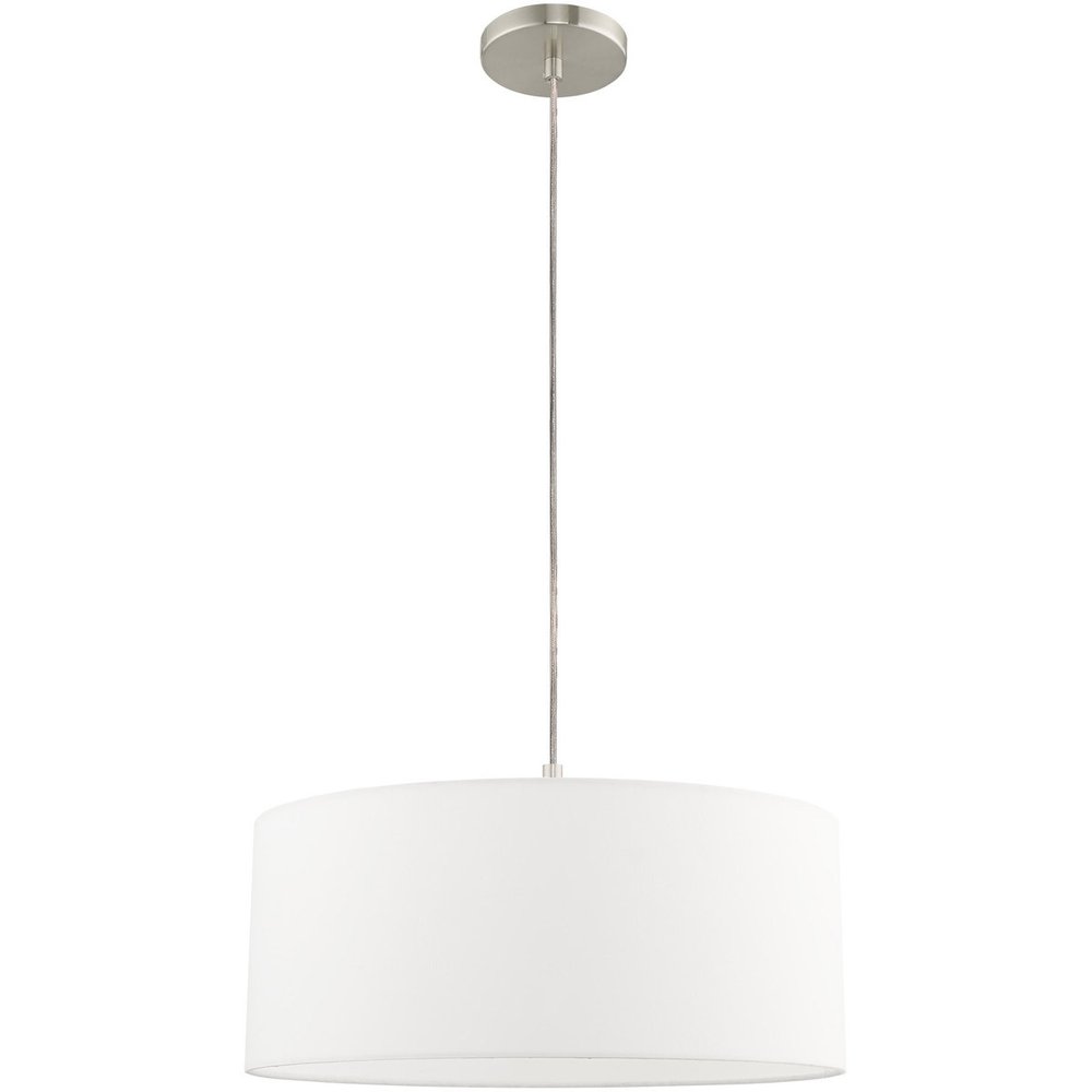 Nickel Metal Dimmable Chandelier With Shades HomeRoots