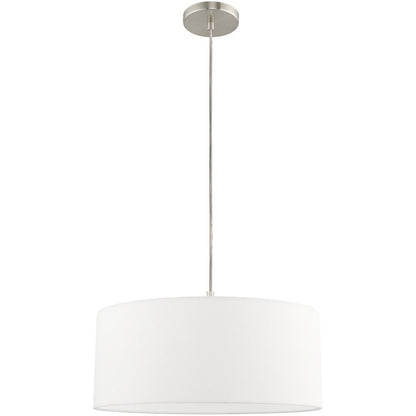 Nickel Metal Dimmable Chandelier With Shades HomeRoots