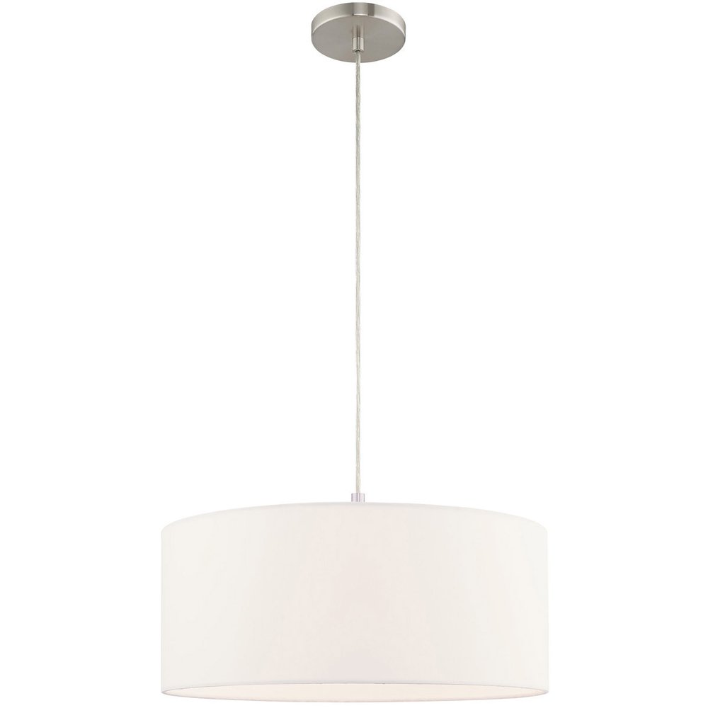 Nickel Metal Dimmable Chandelier With Shades HomeRoots