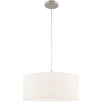 Nickel Metal Dimmable Chandelier With Shades HomeRoots