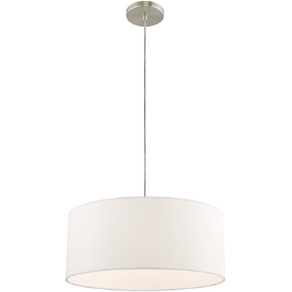 Nickel Metal Dimmable Chandelier With Shades HomeRoots
