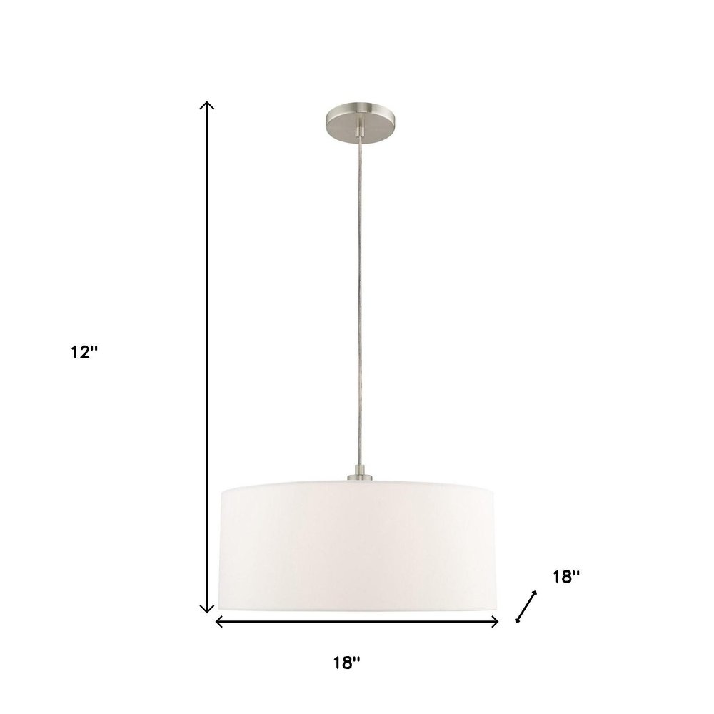 Nickel Metal Dimmable Chandelier With Shades HomeRoots