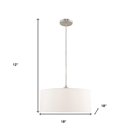 Nickel Metal Dimmable Chandelier With Shades HomeRoots