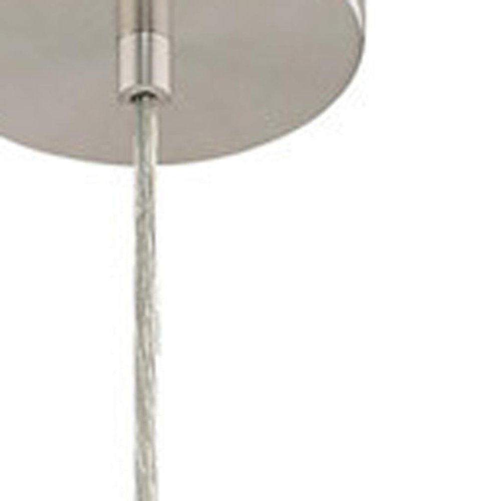 Nickel Metal Dimmable Chandelier With Shades HomeRoots