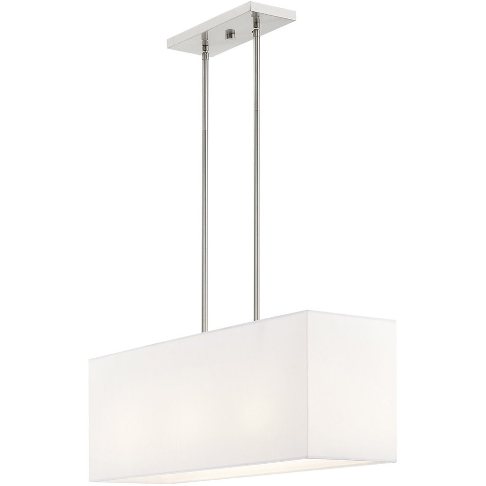 Nickel Three Light Metal Dimmable Chandelier With Shades HomeRoots