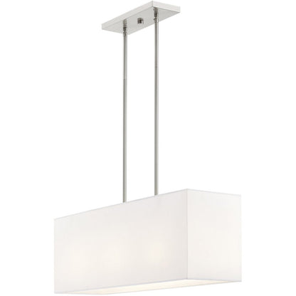 Nickel Three Light Metal Dimmable Chandelier With Shades HomeRoots