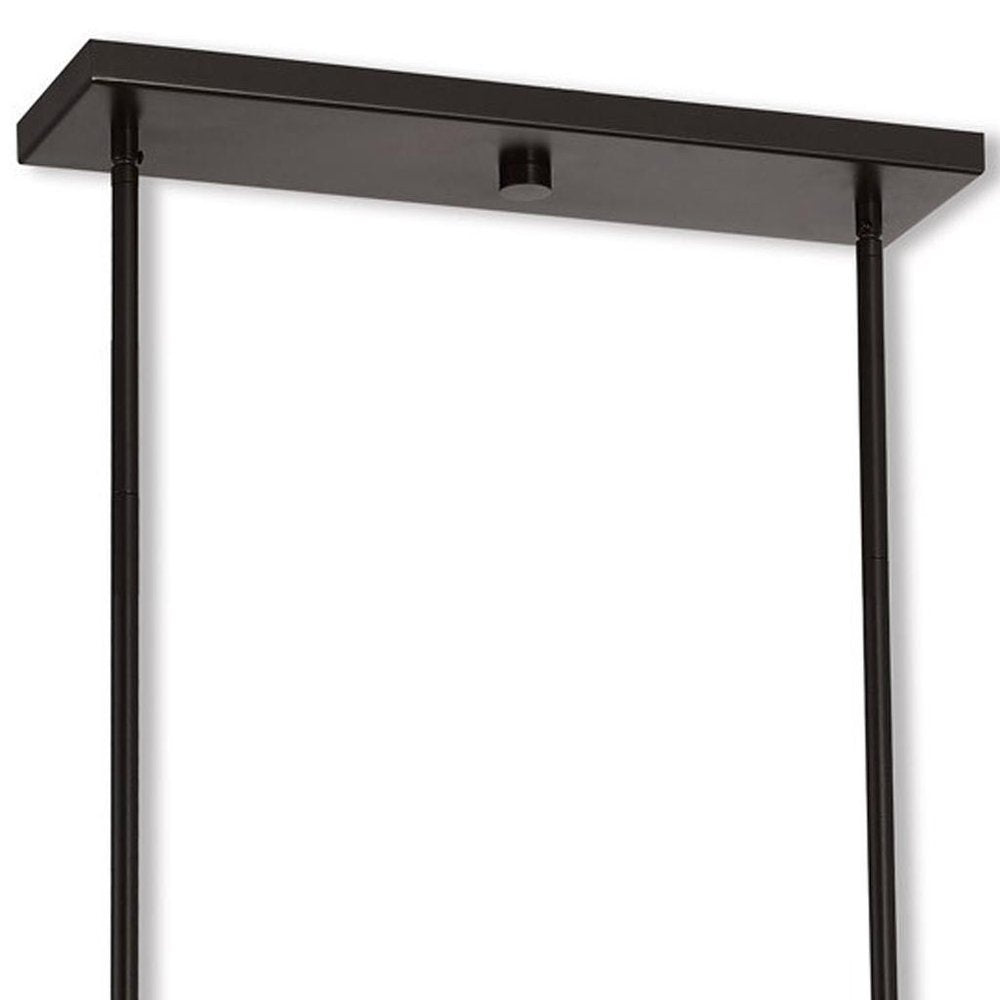Bronze Four Light Metal Dimmable Chandelier With Shades HomeRoots