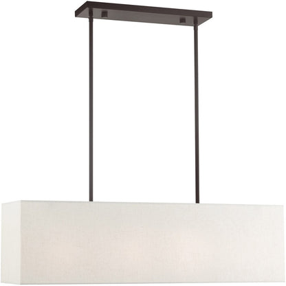 Bronze Four Light Metal Dimmable Chandelier With Shades HomeRoots