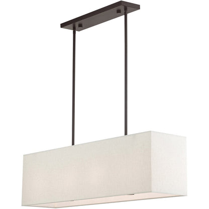 Bronze Four Light Metal Dimmable Chandelier With Shades HomeRoots