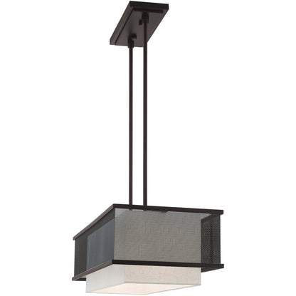 Bronze Three Light Metal Dimmable Chandelier With Shades HomeRoots
