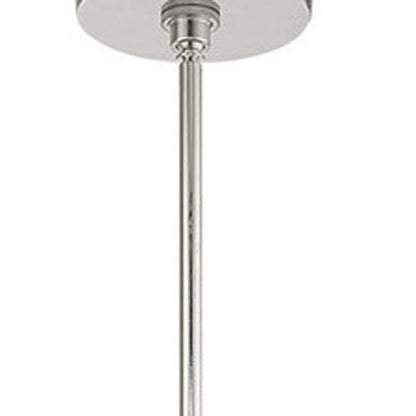 Silver Six Light Metal Dimmable Chandelier With Shades HomeRoots