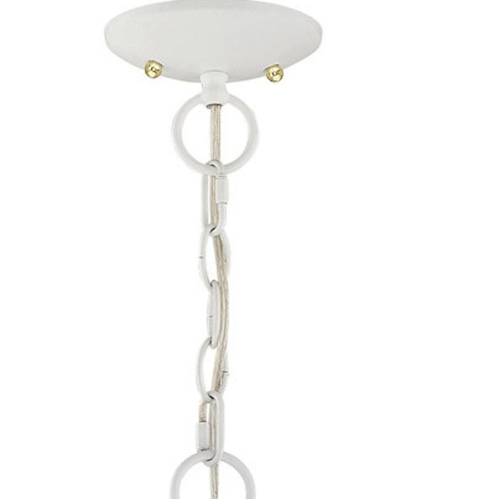 White Three Light Metal Dimmable Chandelier With Shades HomeRoots