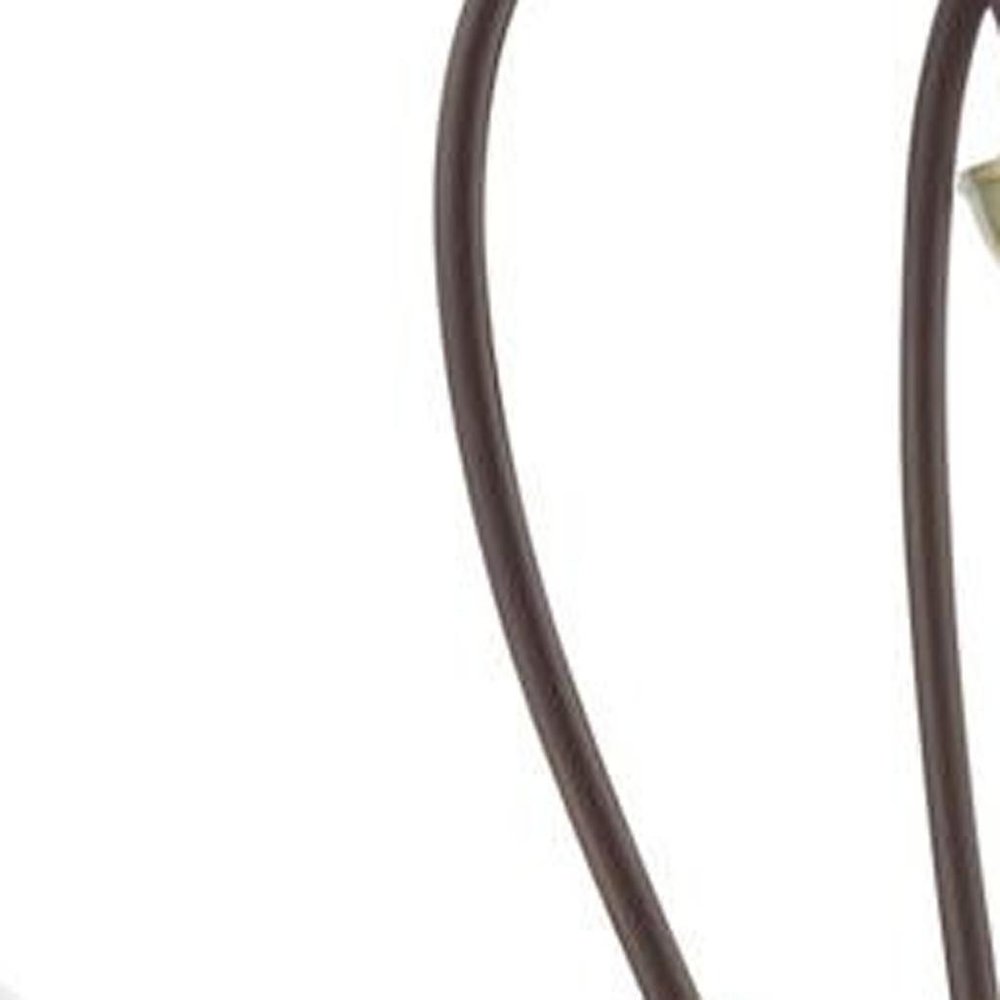 Bronze Four Light Metal Dimmable Chandelier With Shades HomeRoots